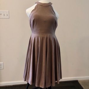 Altar'd State Iris Mauve A-Line Highneck Dress
